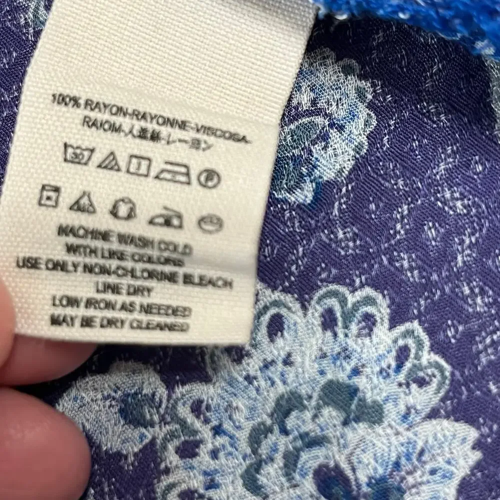 Free‎ People Women’s Top Sz XS Oversized Boho Gauzy Lightweight Soft Blue/Purple